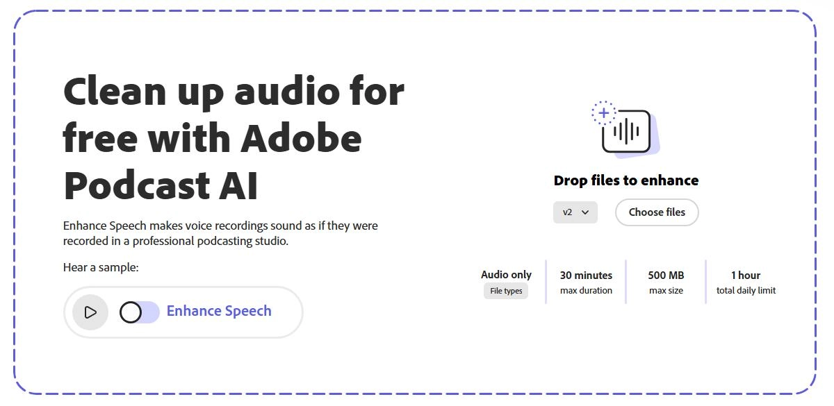 Adobe 編輯並增強錄製的語音