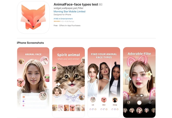 AnimalFace 外觀類型測試