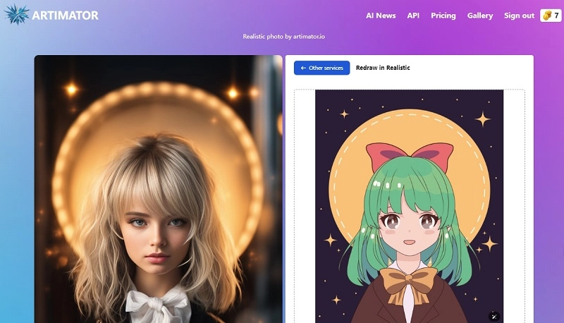 Artimator Anime to Real Life Generator TW