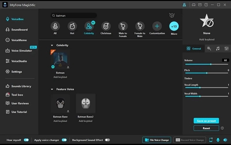 Batman Voice AI Changer MagicMic