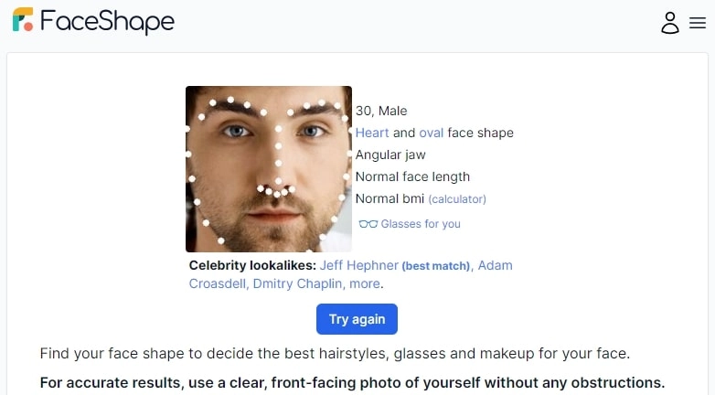 FaceShape 臉型判斷工具