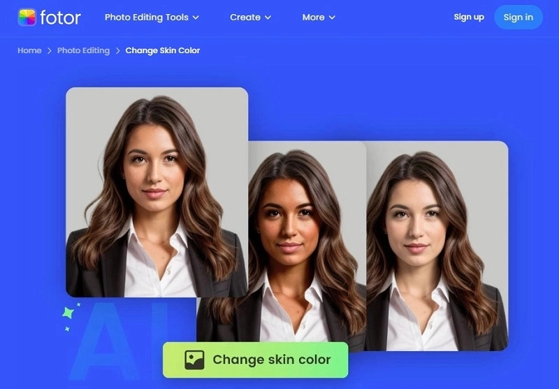 Fotor Change Skin Color Online