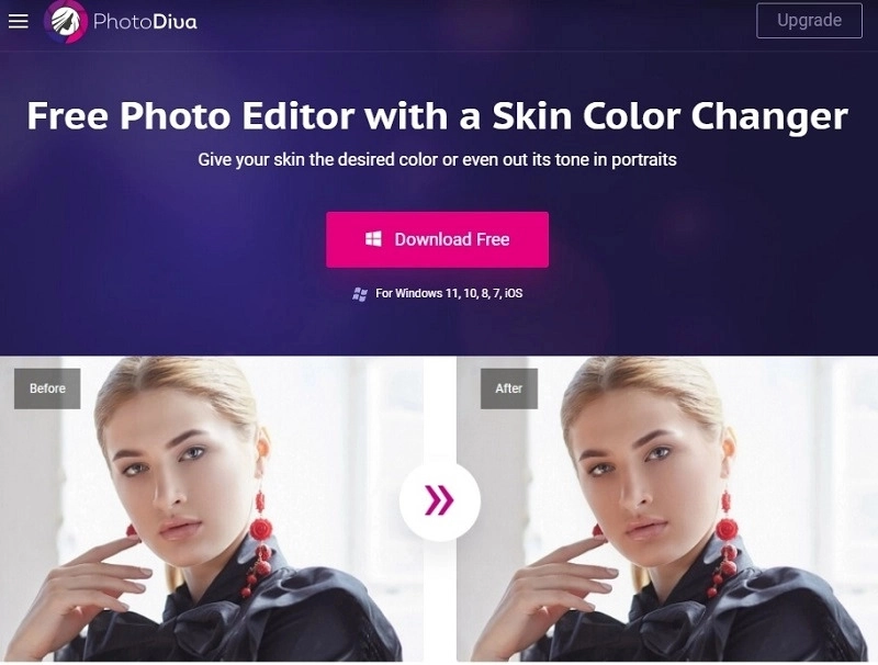 PhotoDiva Skin Color Changer Online