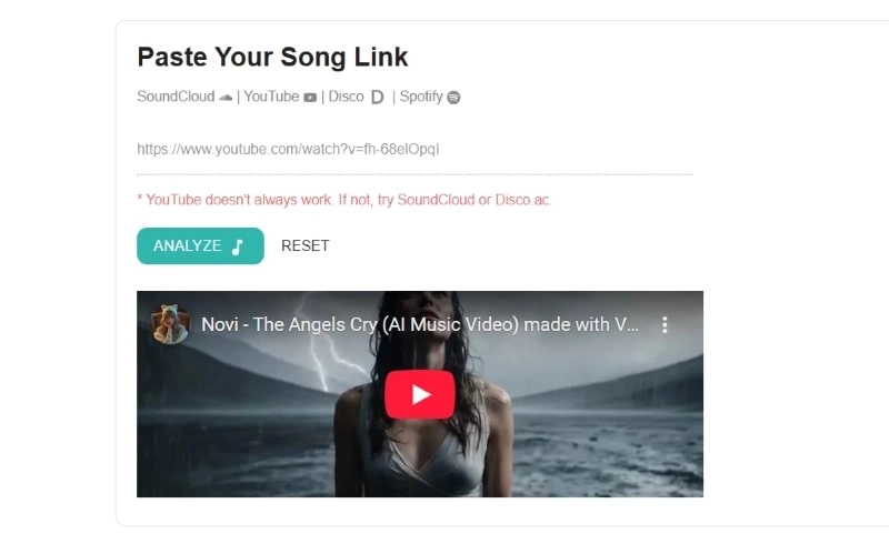 上傳音訊至 AI Song Checker
