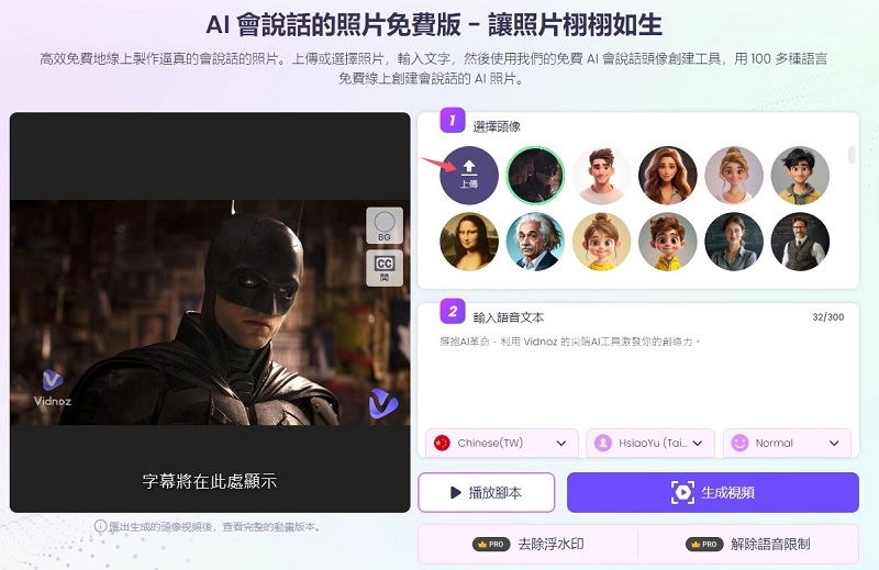 Upload Your Batman Photo for AI Voice