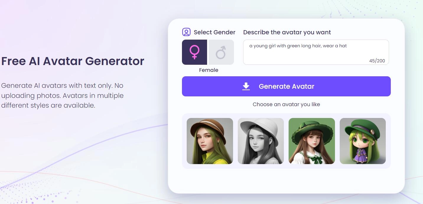 Vidnoz AI Avatar Generator