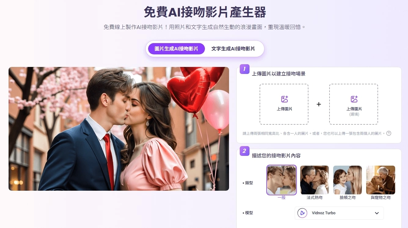 Vidnoz 唇吻影片產生器