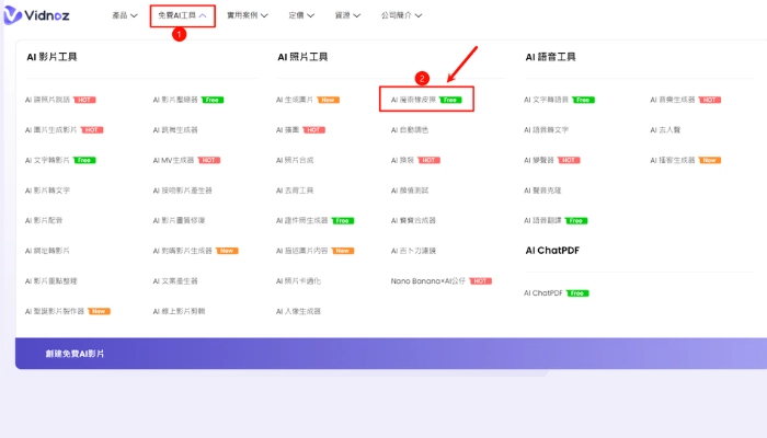 vidnoz圖片去浮水印